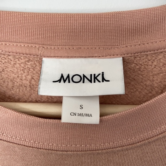 Monki Salmon Pink Graphic Slogan Crewneck Sweater - Picture 5 of 16